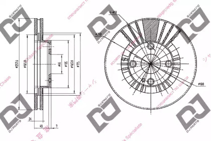 Тормозной диск DJ PARTS BD1725